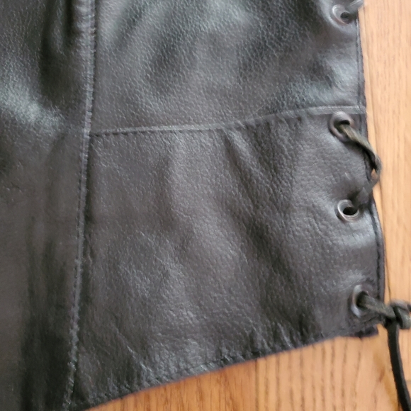 Leather Motorcycle Biker Vest - Picture 7 of 14